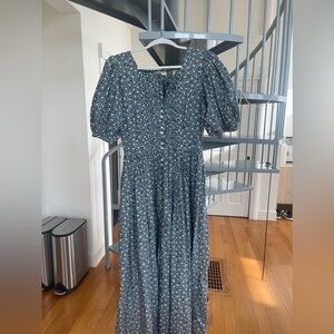 Doen Asheville Dress - Blue Floral - Size Small